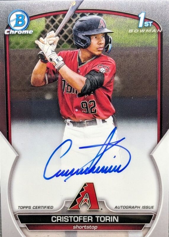 Cristofer Torin 2023 Bowman Chrome #CPA-CT Prospect Auto (1st)