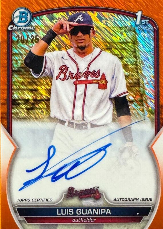 2023 Bowman Chrome #CPA-LG Prospect Auto - Orange Shimmer Refractor /25 (1st)