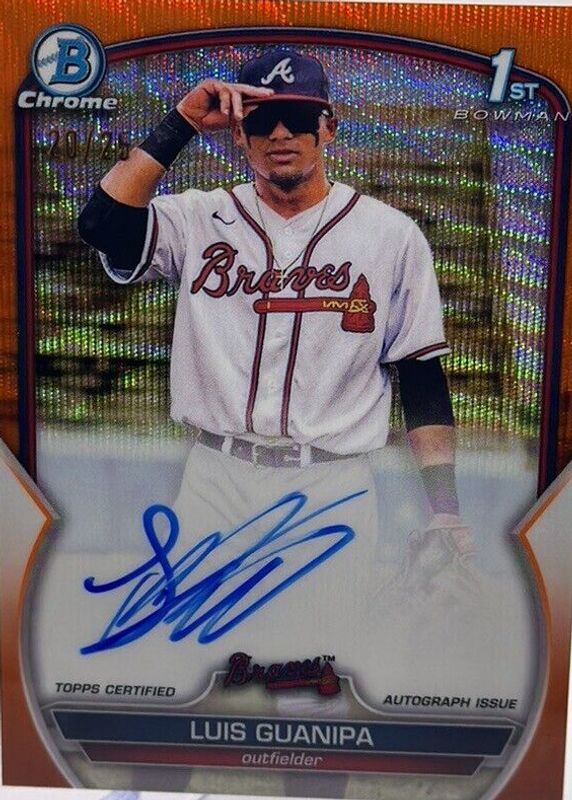 Luis Guanipa 2023 Bowman Chrome Sapphire Edition Prospects - Orange  #BCP-200 Price Guide - Sports Card Investor