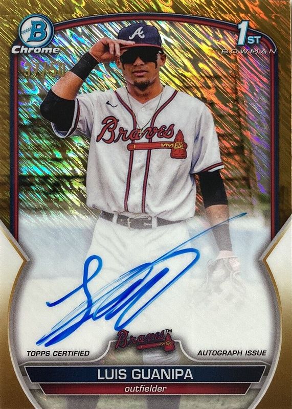 Luis Guanipa 2023 Bowman Chrome #CPA-LG Prospect Auto - Gold Shimmer  Refractor /50 (1st) RAW Price Guide - Sports Card Investor