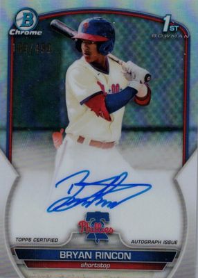 2023 Bowman Chrome #CPA-BRN Prospect Auto - Refractor /499 (1st)