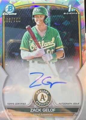 2023 Bowman Chrome #CPA-ZG Prospect Auto - Atomic Refractor /100 (1st)