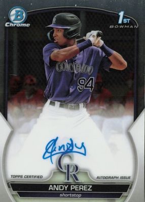 2023 Bowman Chrome #CPA-APZ Prospect Auto (1st)