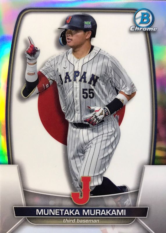 Munetaka Murakami 2023 Bowman Chrome #WBC-50 WBC Flag - Refractor /499 RAW