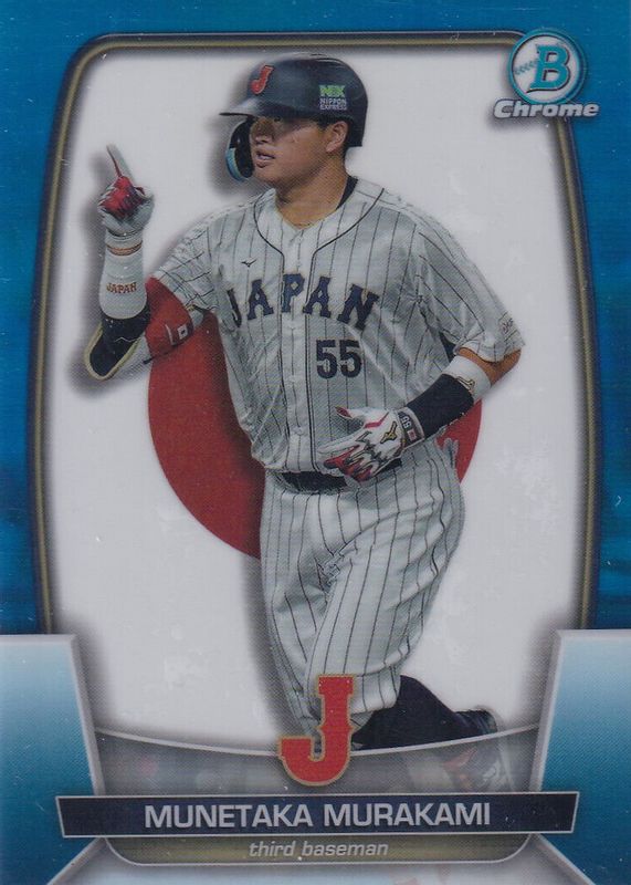 2023 Bowman Chrome #WBC-50 WBC Flag - Blue Refractor /75