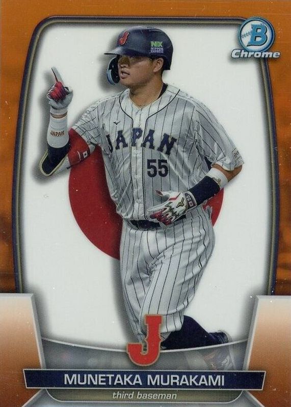 2023 Bowman Chrome #WBC-50 WBC Flag - Orange Refractor /25