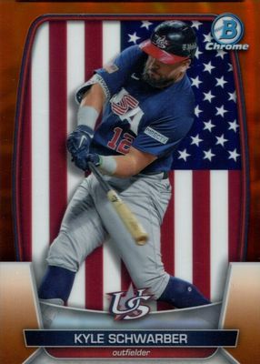 2023 Bowman Chrome #WBC-89 WBC Flag - Orange Refractor /25