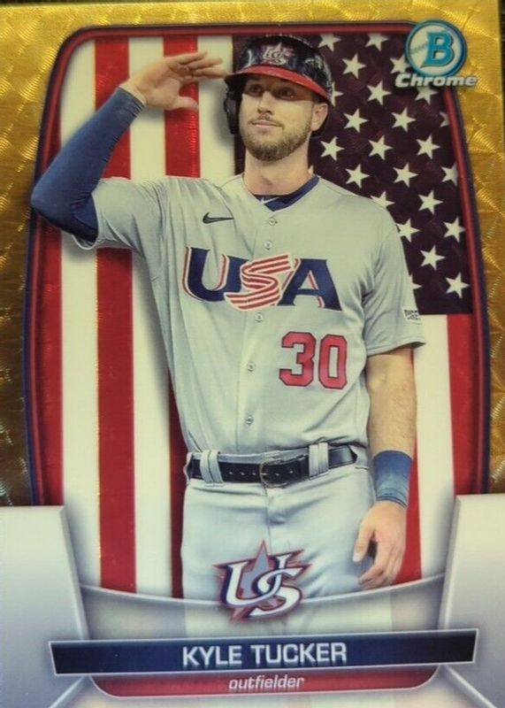 Kyle Tucker 2023 Bowman Chrome #WBC-91 WBC Flag - Superfractor /1 SGC 10