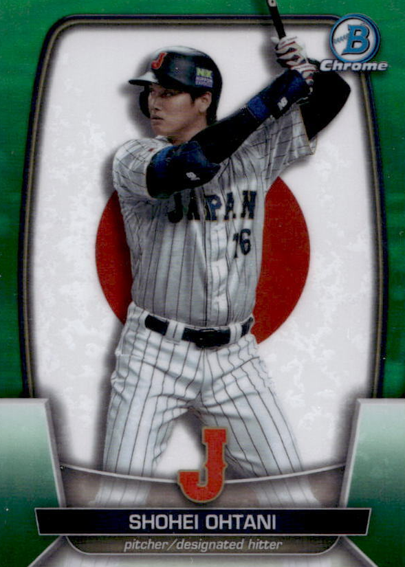 Shohei Ohtani 2023 Bowman Chrome #WBC-45 WBC Flag - Green 