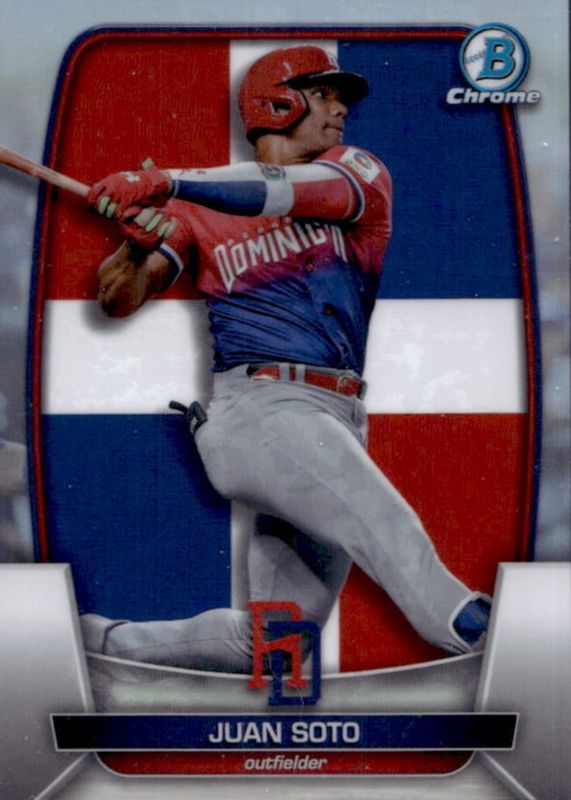 Juan Soto 2023 Bowman Chrome #WBC-28 WBC Flag - Refractor /499 PSA 10