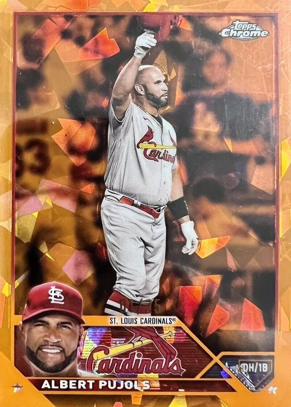 Albert Pujols 2023 Topps Chrome Sapphire Edition #5 Orange /25 SGC 10