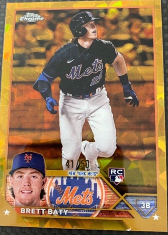 Brett Baty 2023 Topps Chrome Sapphire Edition #89 Gold /50 Rookie RAW