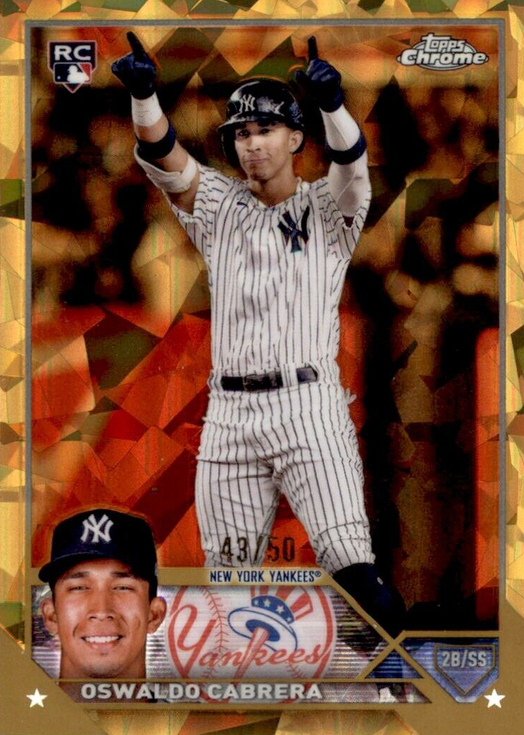 Oswaldo Cabrera 2023 Topps Chrome Sapphire Edition #487 Gold /50 ...