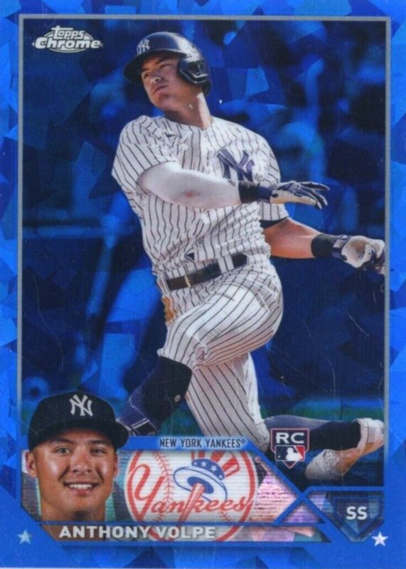 Anthony Volpe 2023 Topps Chrome Sapphire Edition #460 Base Rookie SGC 9