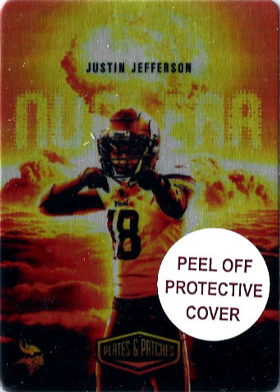 Justin Jefferson 2023 Plates & Patches #NC-26 Nuclear /(SSP) RAW