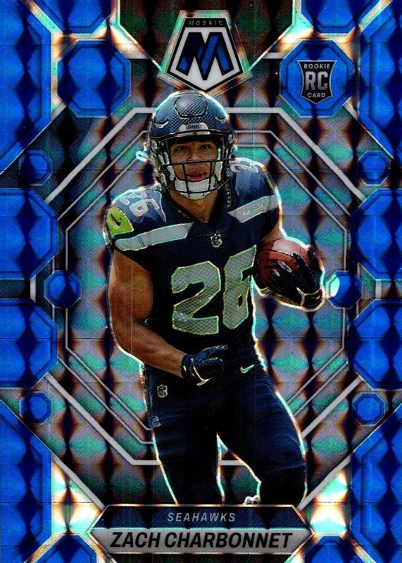 Zach Charbonnet 2023 Mosaic #379 Blue /99 Rookie SGC 9.5