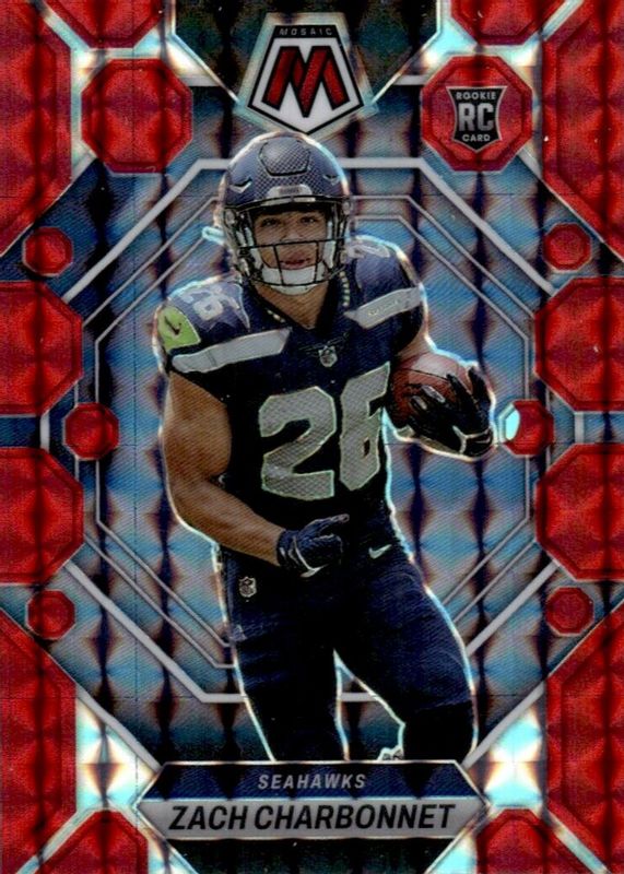 Zach Charbonnet 2023 Mosaic #379 Red Rookie SGC 9.5