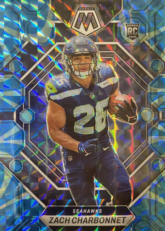 Zach Charbonnet 2023 Mosaic #379 Reactive Blue Rookie SGC 9.5