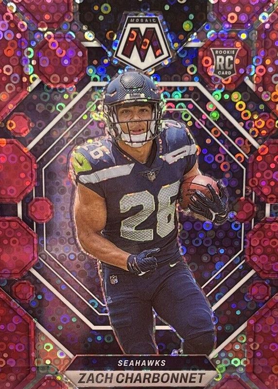 Zach Charbonnet 2023 Mosaic #379 No Huddle Pink /20 Rookie SGC 10