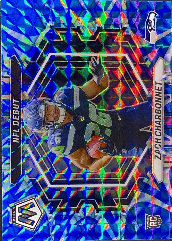 Zach Charbonnet 2023 Mosaic #ND-11 NFL Debut - Reactive Blue Rookie SGC 10