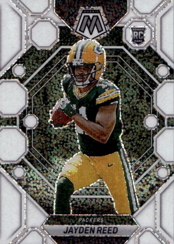 Jayden Reed 2023 Mosaic #333 White Sparkle /(SSP) Rookie SGC 9.5