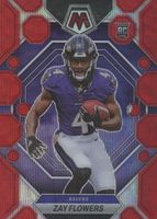 Zay Flowers 2023 Mosaic #380 Red Wave /9 Price Guide