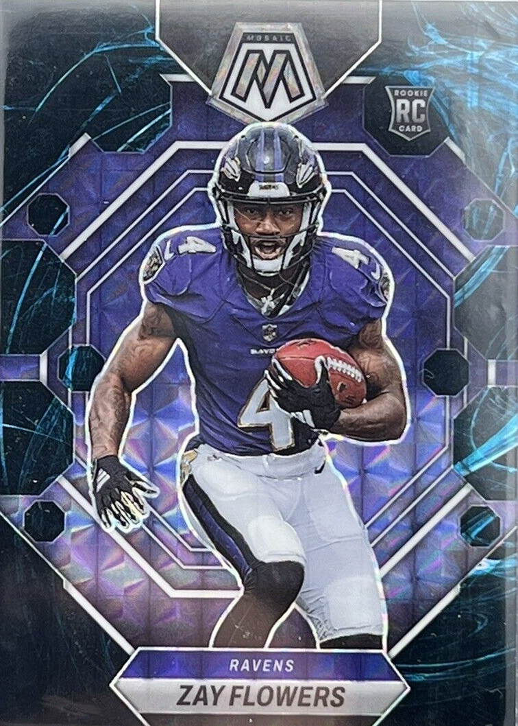 Zay Flowers 2023 Mosaic #380 Genesis /(SSP) Price Guide