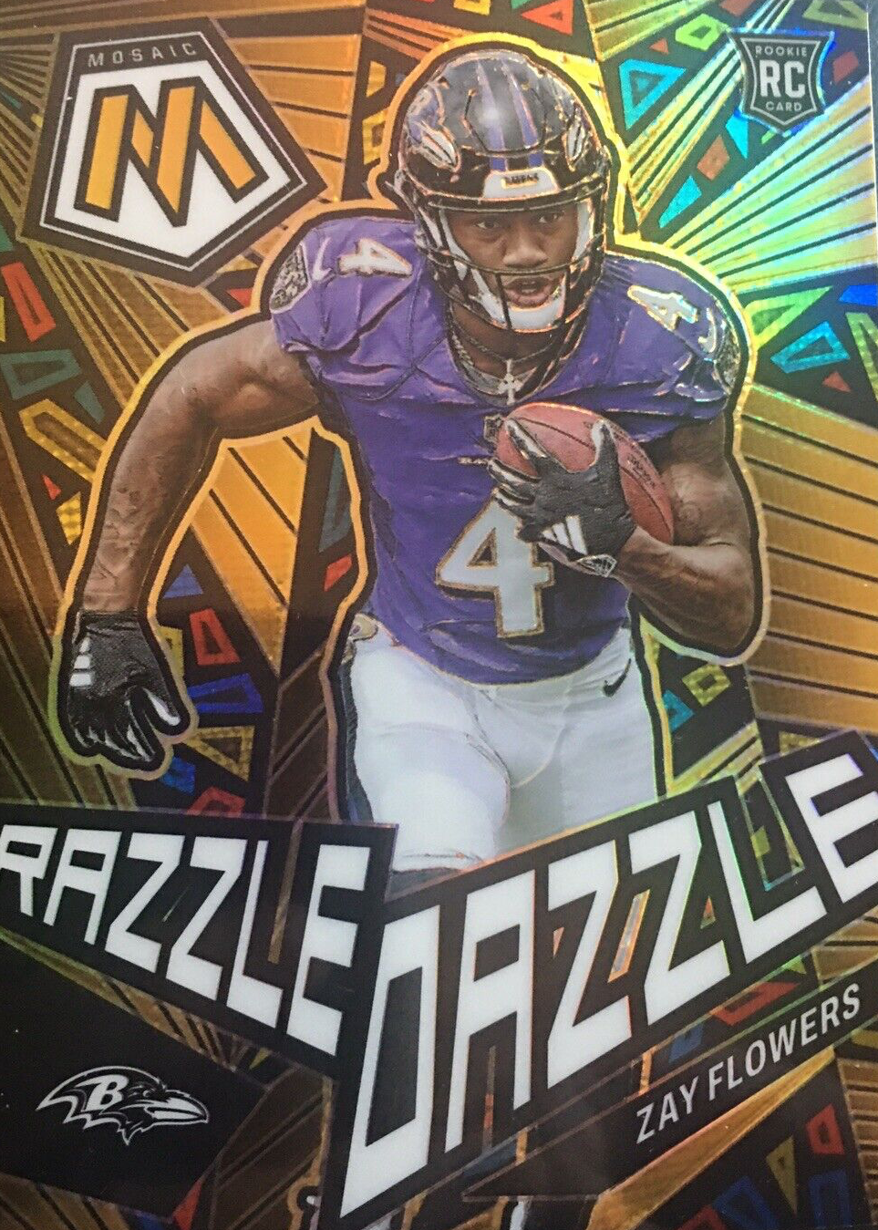 Zay Flowers 2023 Mosaic #RD-26 Razzle Dazzle /(SSP) Price