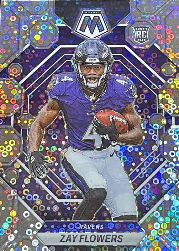 Zay Flowers 2023 Mosaic #380 No Huddle Rookie SGC 10