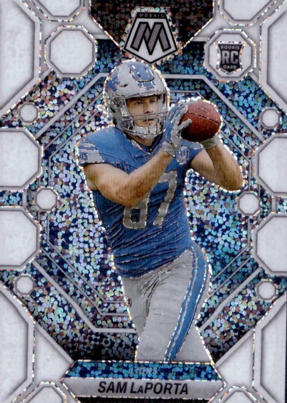 Sam LaPorta 2023 Mosaic #360 White Sparkle /(SSP) Rookie RAW