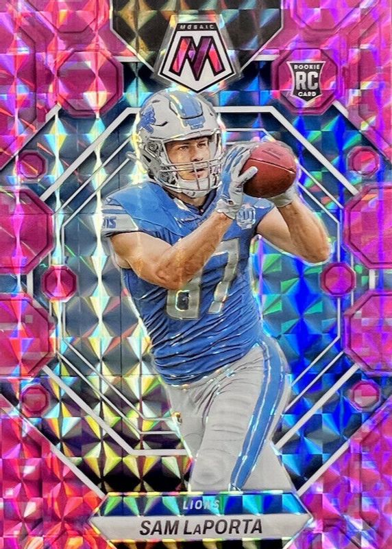 Sam LaPorta 2023 Mosaic #360 Pink Camo Rookie PSA 10