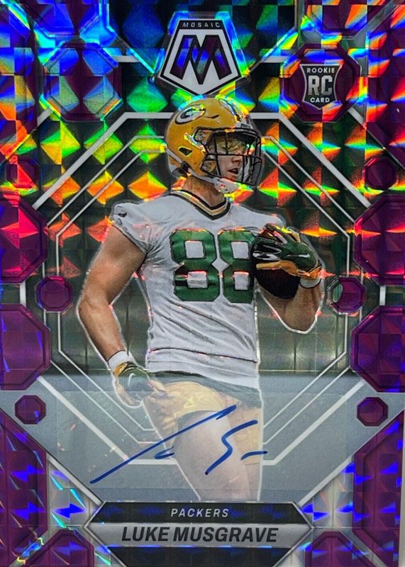 Luke Musgrave 2023 Mosaic #343 Rookie Autographs - Purple (/49) RAW