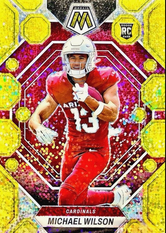 Michael Wilson 2023 Mosaic #350 Gold Sparkle /24 Rookie RAW
