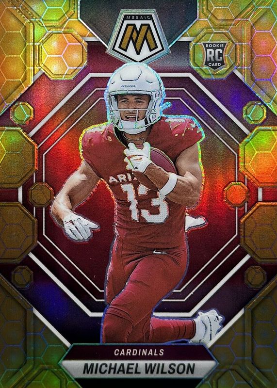 Michael Wilson 2023 Mosaic #350 Honeycomb /(SSP) Rookie RAW