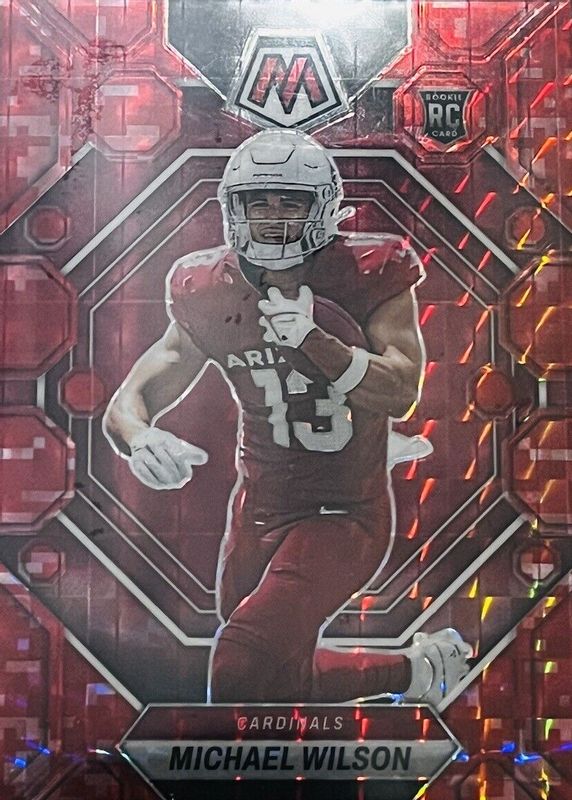 Michael Wilson 2023 Mosaic #350 Red Camo Rookie RAW
