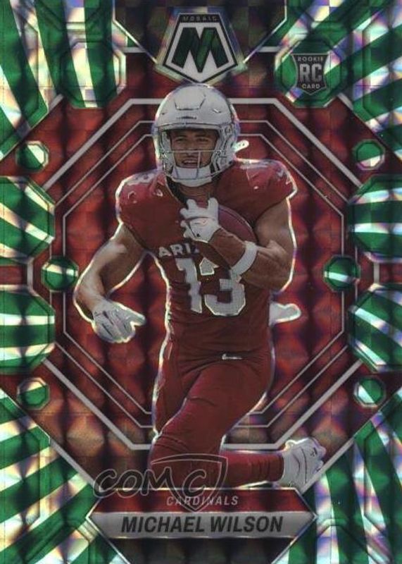 Michael Wilson 2023 Mosaic #350 Green Swirl /11 Rookie RAW