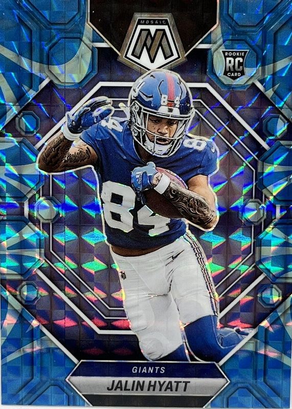 Jalin Hyatt 2023 Mosaic #329 Reactive Blue Rookie RAW