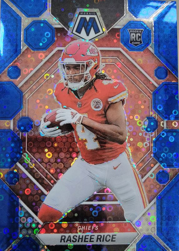 Rashee Rice 2023 Mosaic #357 No Huddle Blue /75 Rookie SGC 10