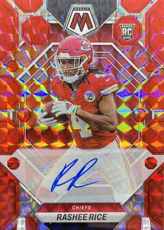 Rashee Rice 2023 Mosaic #357 Rookie Autographs - Red (/199) Rookie SGC 9.5