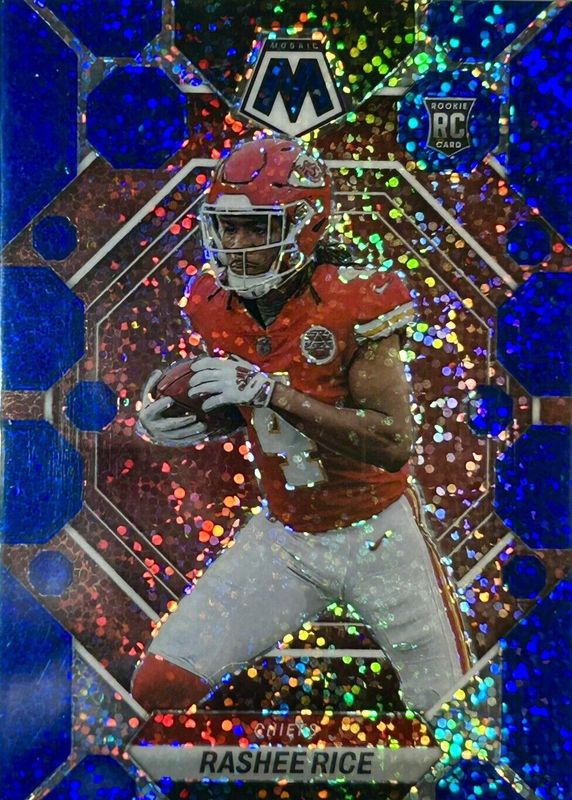 Rashee Rice 2023 Mosaic #357 Blue Sparkle /96 Rookie RAW