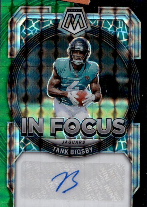 Tank Bigsby 2023 Mosaic #IF-TB In Focus Signatures - Choice Fusion Green & Black /25 Rookie BGS 9