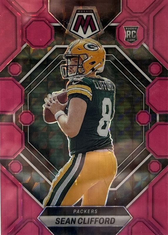 Sean Clifford 2023 Mosaic #361 Pink Fluorescent /10 Rookie PSA 9