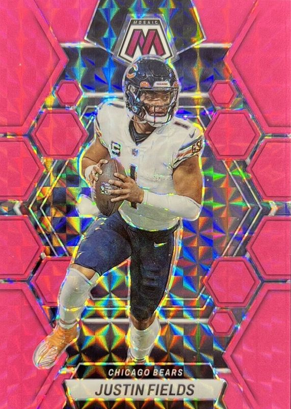 Justin Fields 2023 Mosaic #33 Pink Fluorescent /10 PSA 10