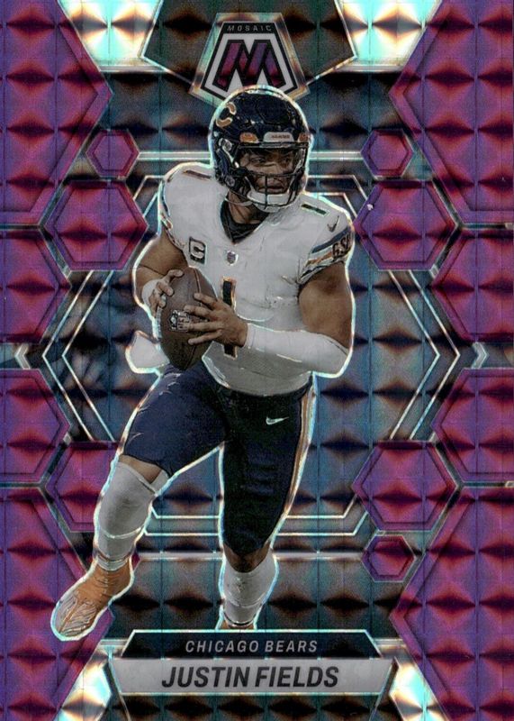 Justin Fields 2023 Mosaic #33 Purple /49 PSA 10