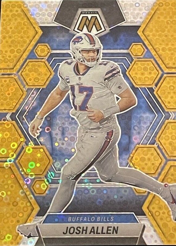 Josh Allen 2023 Mosaic #21 No Huddle Gold /10 RAW