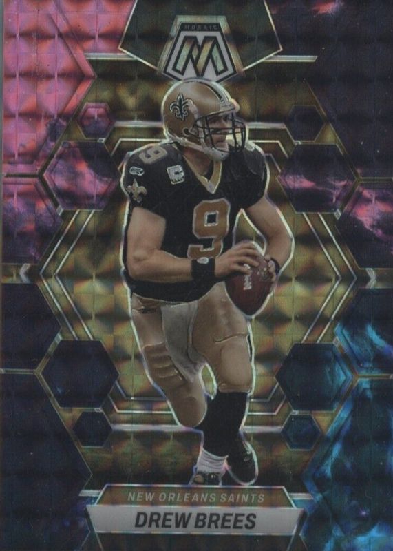 Drew Brees 2023 Mosaic #174 Choice Nebula /1 BGS 9.5