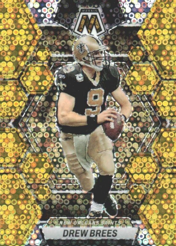 Drew Brees 2023 Mosaic #174 No Huddle Gold /10 SGC 10