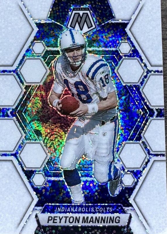 Peyton Manning 2023 Mosaic #100 White Sparkle /(SSP) RAW