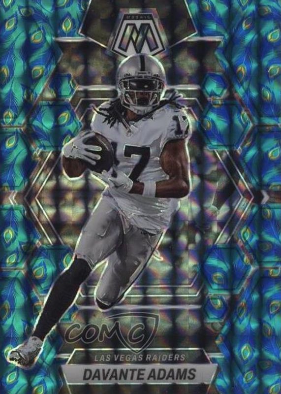 Davante Adams 2023 Mosaic #120 Choice Peacock /(SSP) SGC 10