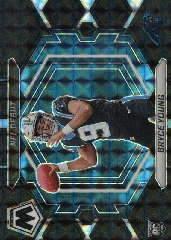 Bryce Young 2023 Mosaic #ND-2 NFL Debut - Black /1 Rookie RAW